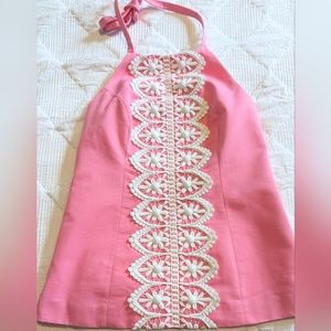 Lilly Pulitzer Pink Beaded Halter Size XS (0-2)